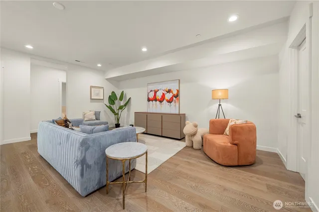 a living room with furniture and a couch