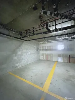 a view of a room with racks