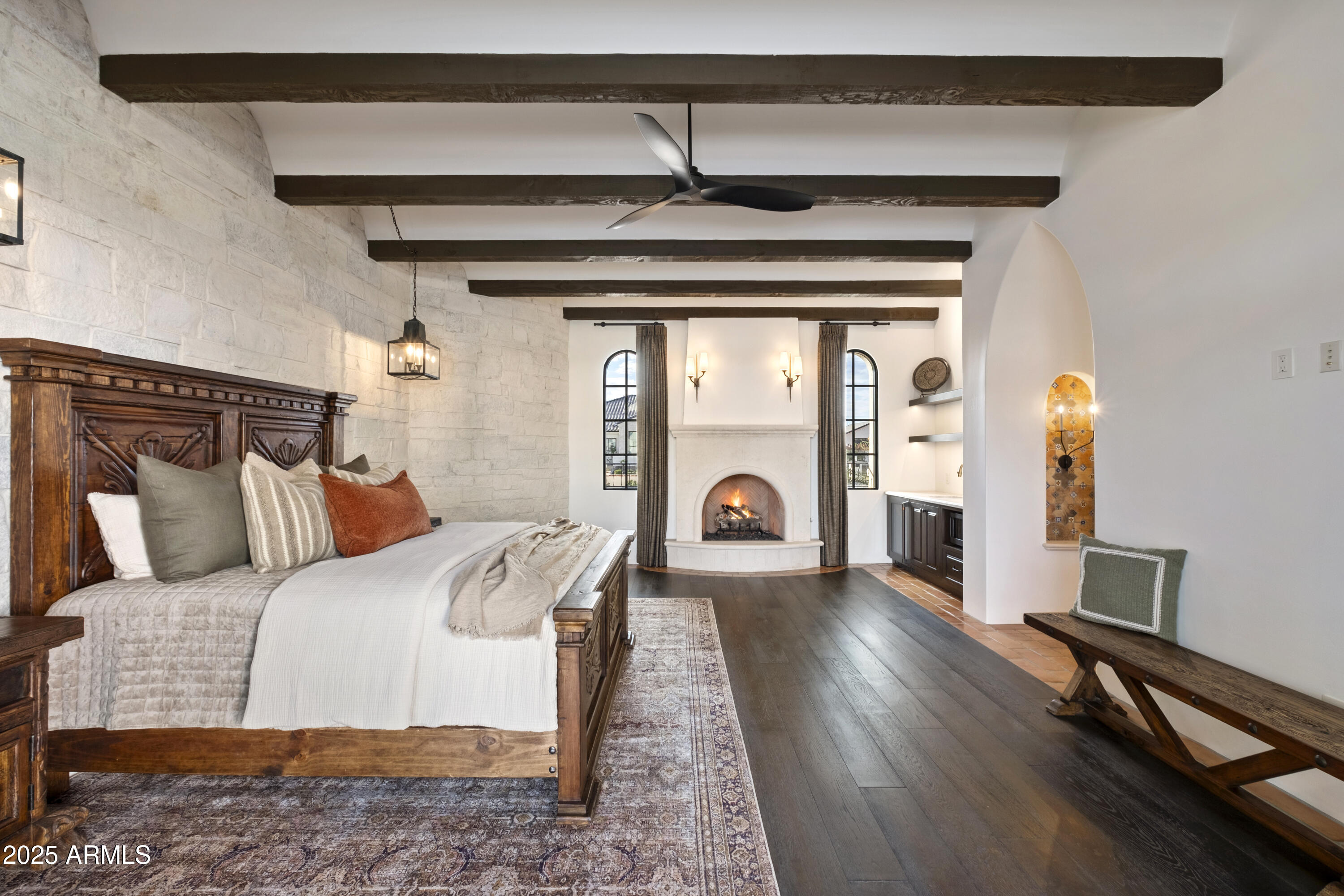 21868 East Stacey Road Queen Creek, AZ 85142 - Photo 90 of 146 a living room with furniture and a fireplace