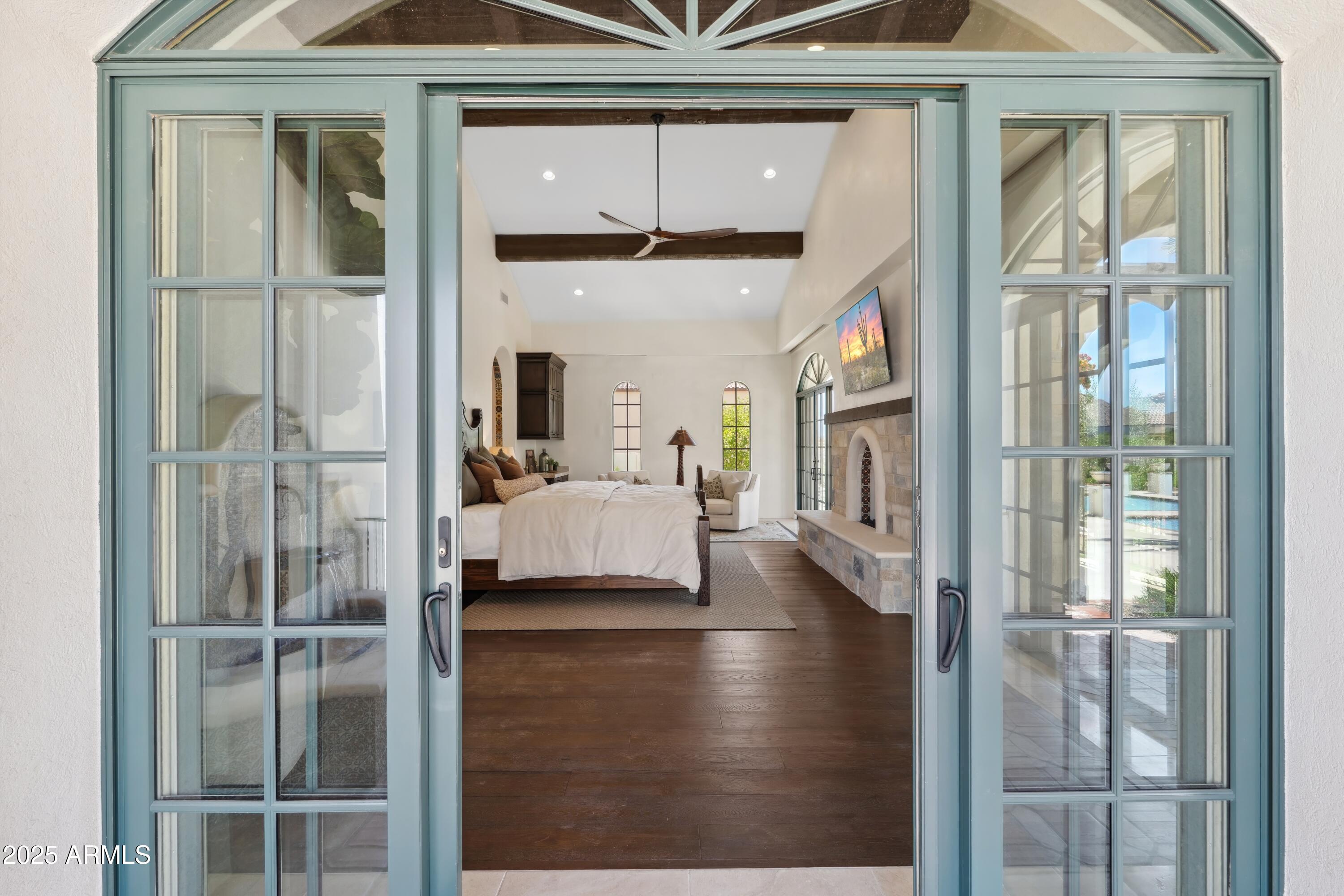 21868 East Stacey Road Queen Creek, AZ 85142 - Photo 94 of 146 a en suite bathroom with a granite countertop window and a glass door