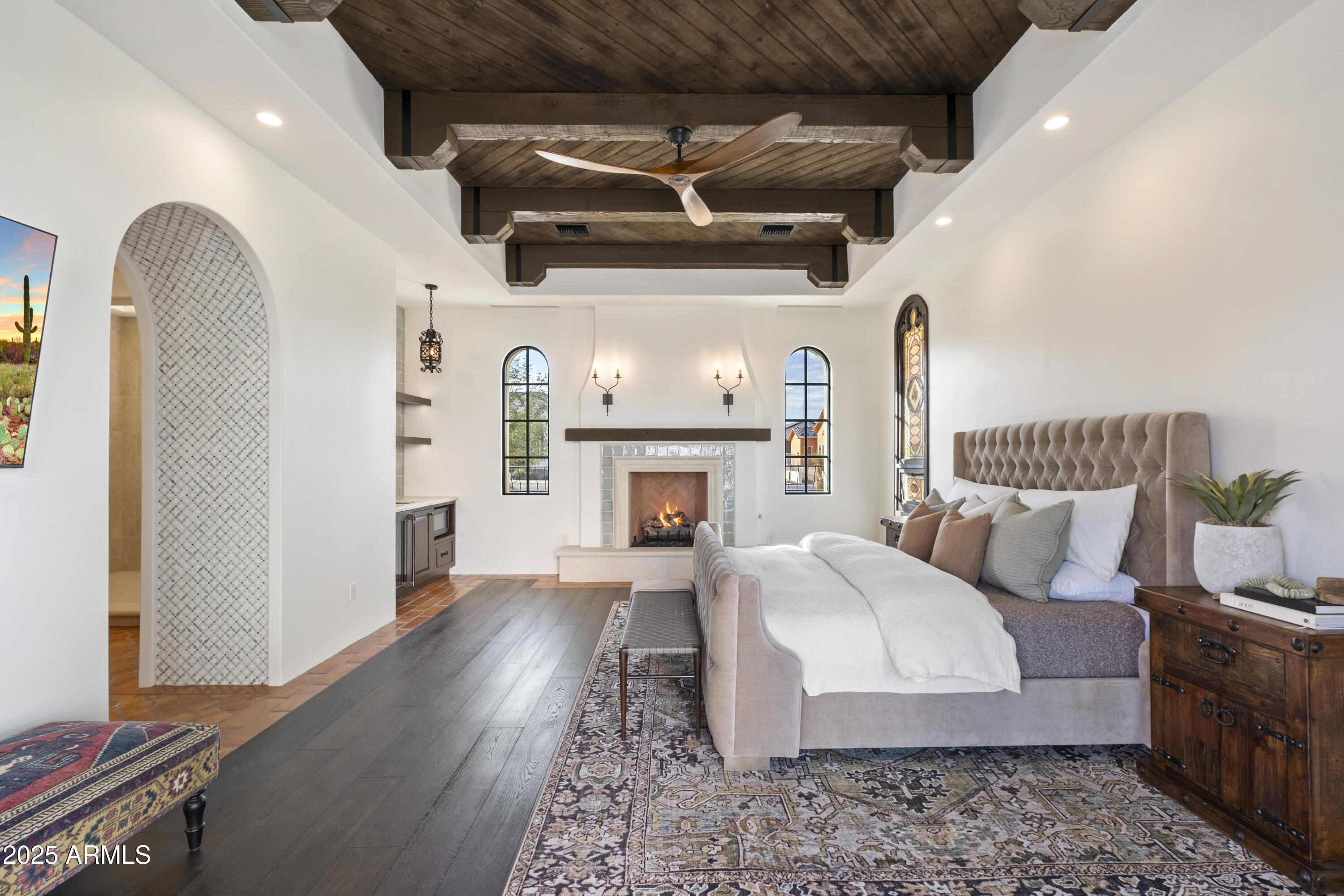 21868 East Stacey Road Queen Creek, AZ 85142 - Photo 95 of 146 a living room with furniture and a fireplace