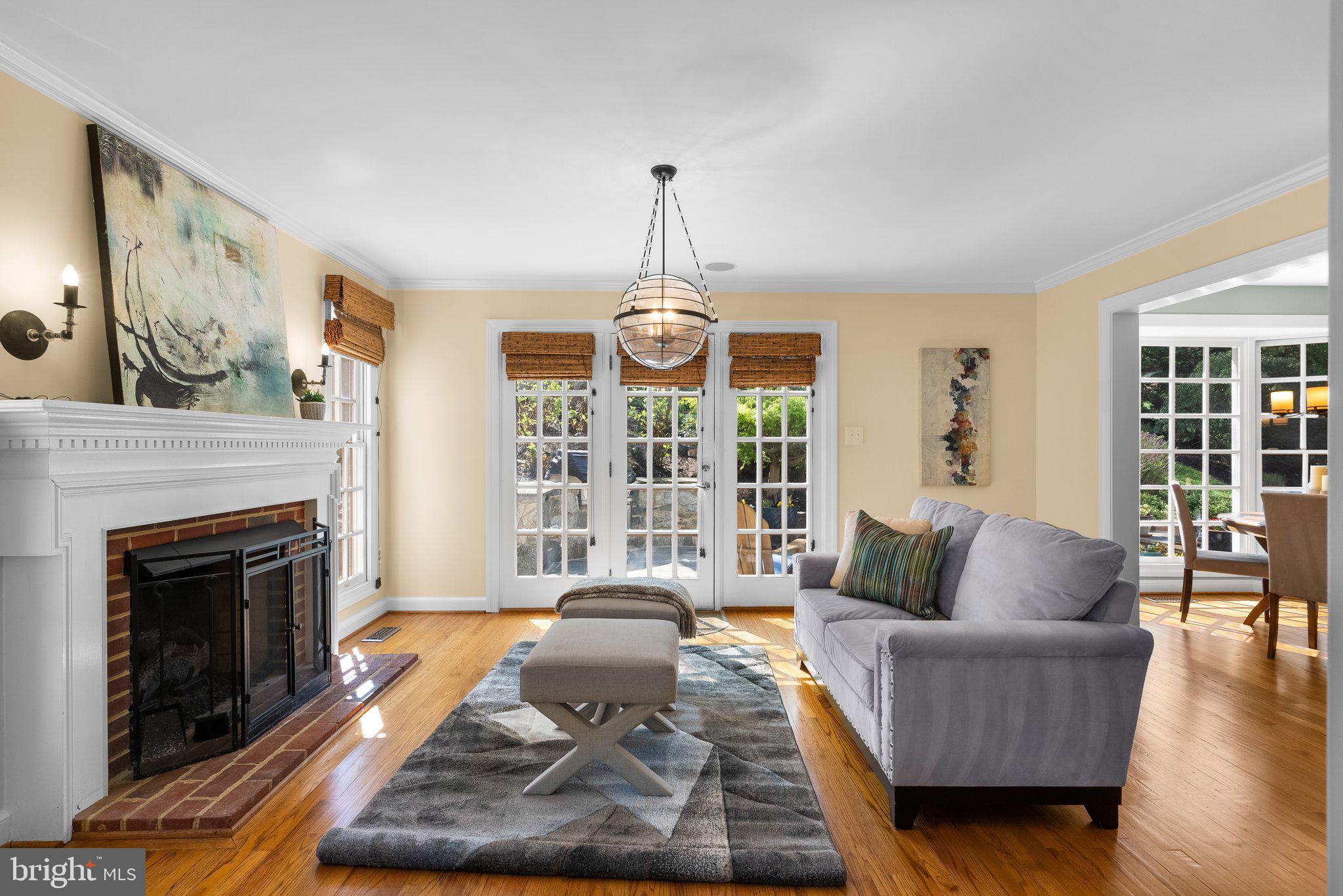 3106 Russell Road Alexandria, VA 22305 - Photo 20 of 62 a living room with furniture and a fireplace