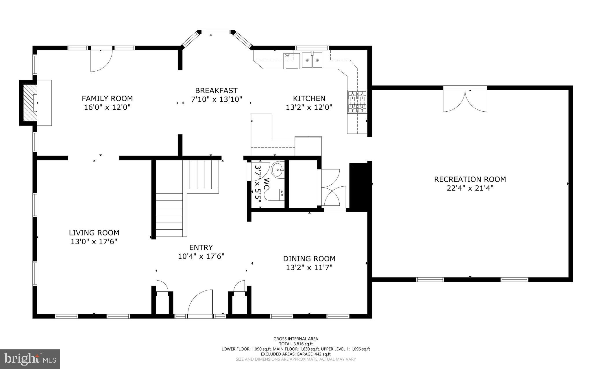 3106 Russell Road Alexandria, VA 22305 - Photo 60 of 62 Main Living Level Floor Plan