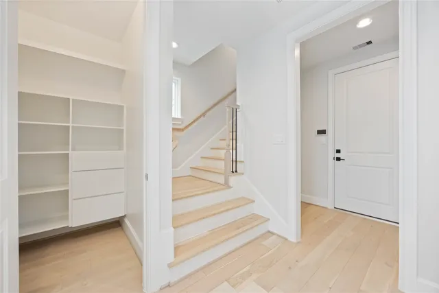 a view of an entryway with staircase