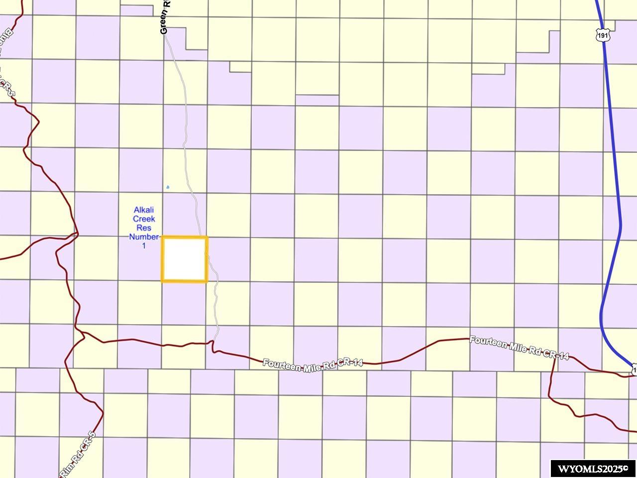 14 14 Mile Road Rock Springs, WY 82901 - Photo 33 of 33 Red Desert 640 Acre Homestead Section in Sweetwater County WY MAP