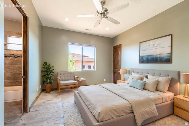 322 340 E Street Ivins, UT 84738 - Photo 34 of 61 Spacious room with light-toned flooring, contemporary ceiling fan, and recessed lighting