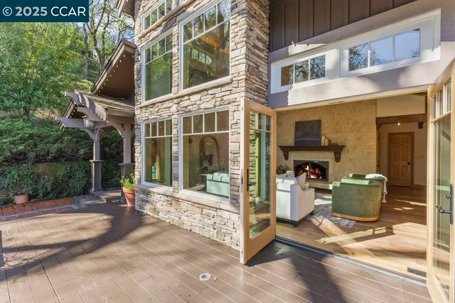 a view of a building with wooden floor and a window