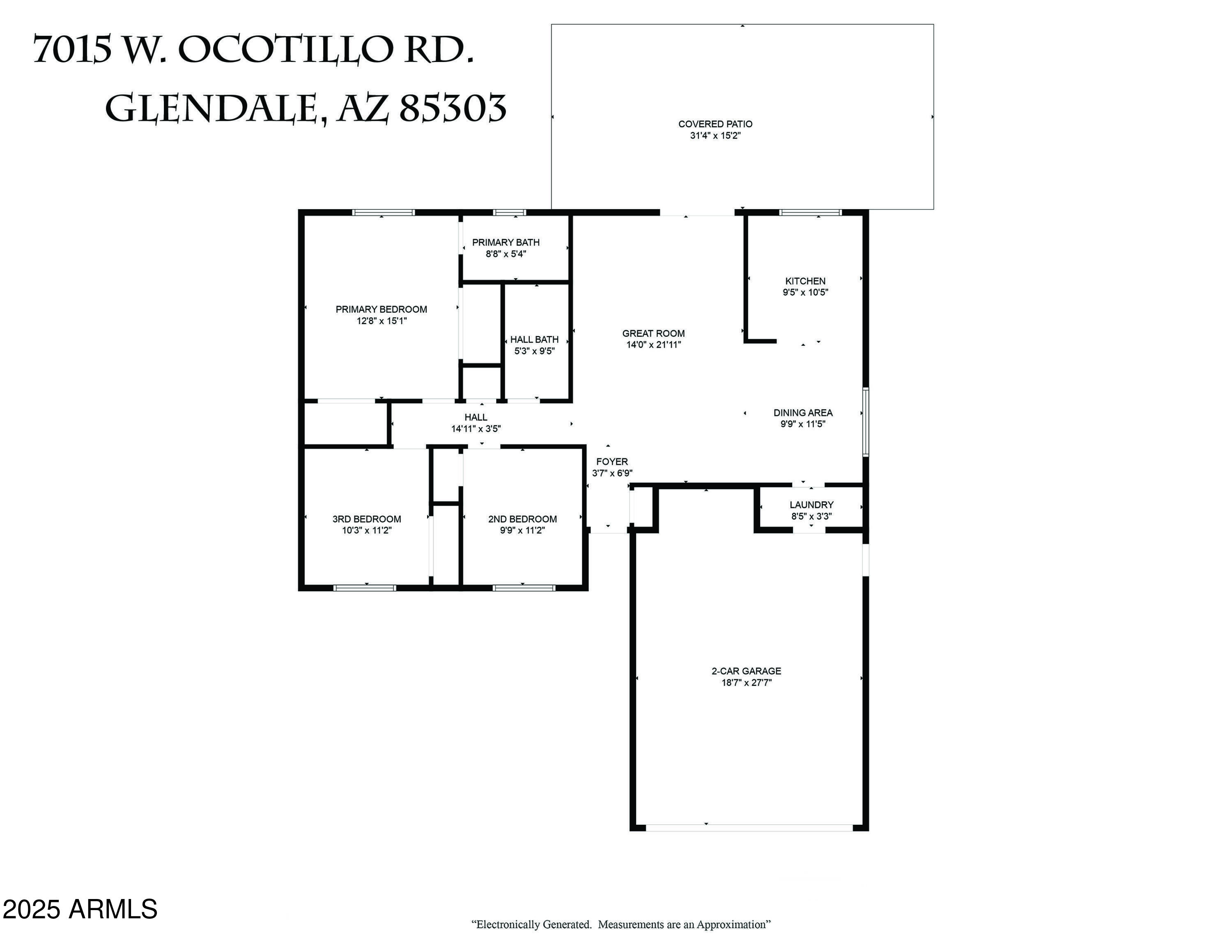 7015 West Ocotillo Road Glendale, AZ 85303 - Photo 23 of 23 7015 W. Ocotillo Rd - FLOORPLAN