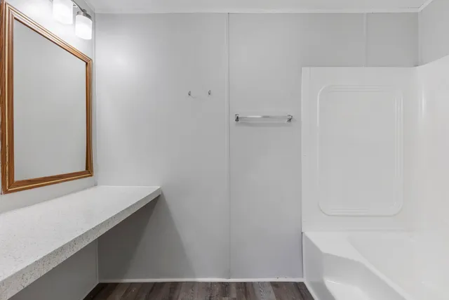 a close up of a bathtub