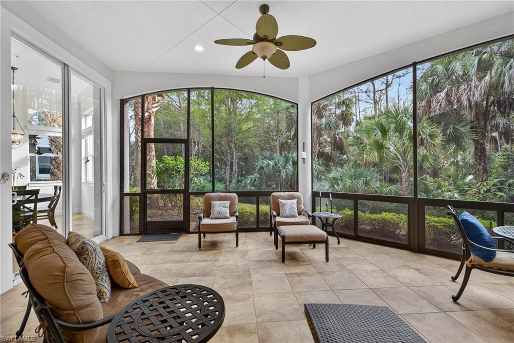 28540 Calabria Court, Unit 101 Naples, FL 34110 - Photo 26 of 41 Sunroom with recessed lighting