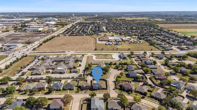 an aerial view of a city