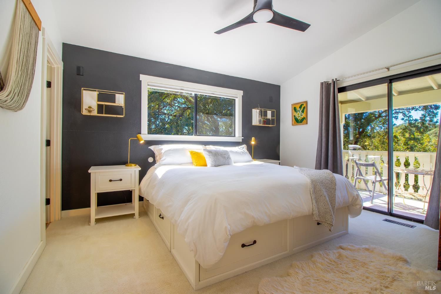 2110 Rd B Redwood Valley, CA 95470 - Photo 12 of 36 Upstairs primary bedroom with balcony.