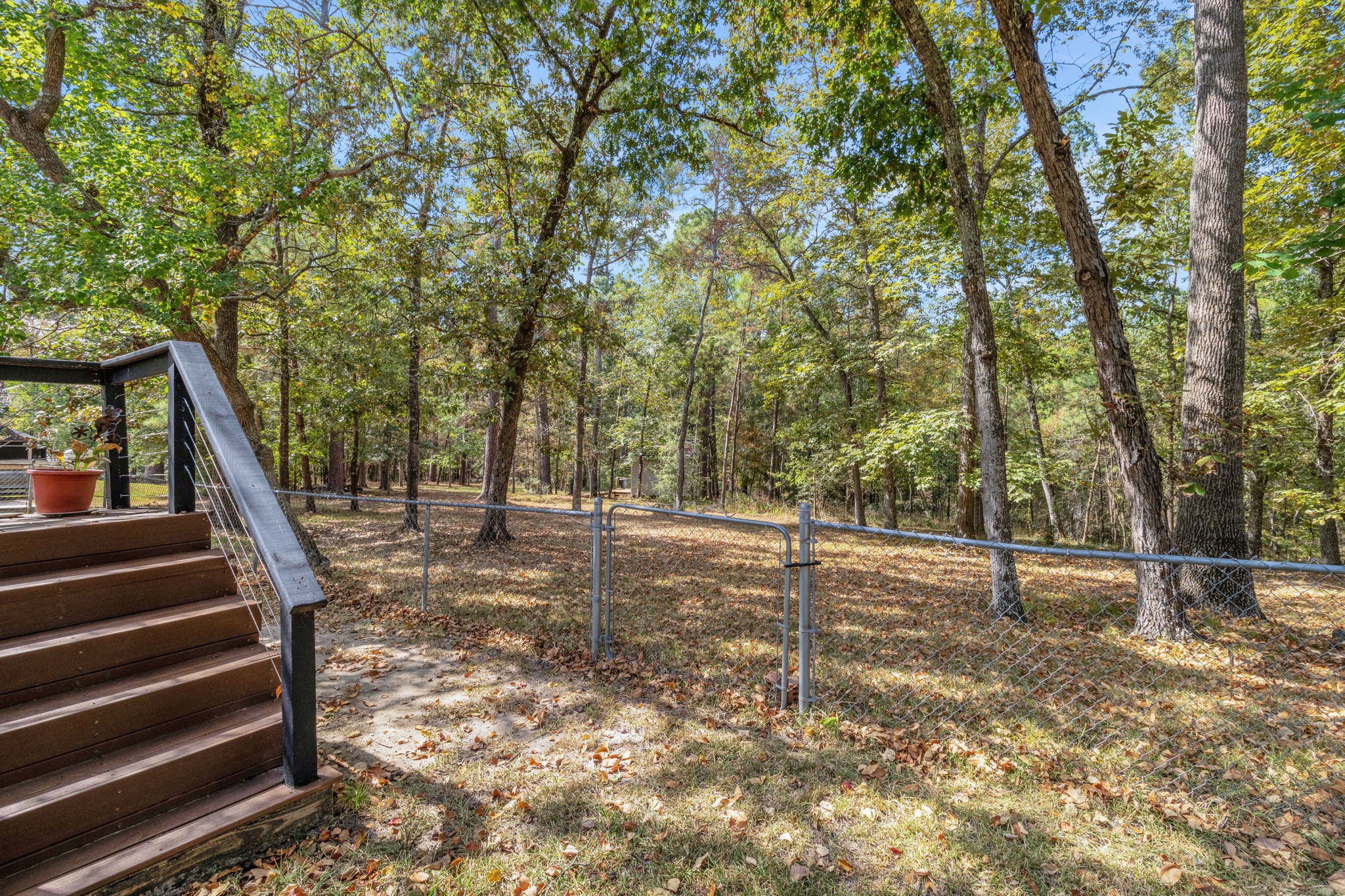 80 Lake Grove Drive Coldspring, TX 77331 - Photo 37 of 50 a view of outdoor space with deck and tree