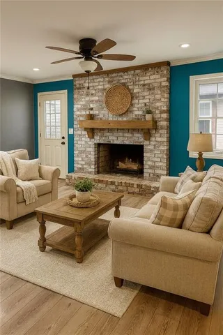 an empty room with a empty space and windows