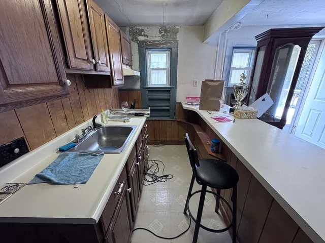 a front view of a house with entertaining space