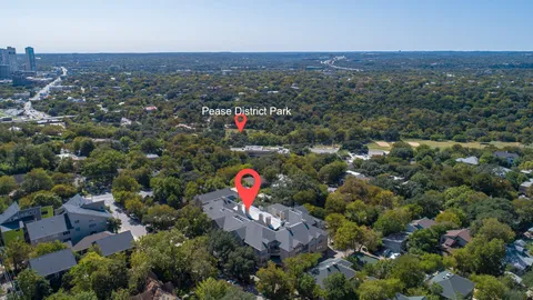 an aerial view of multiple house