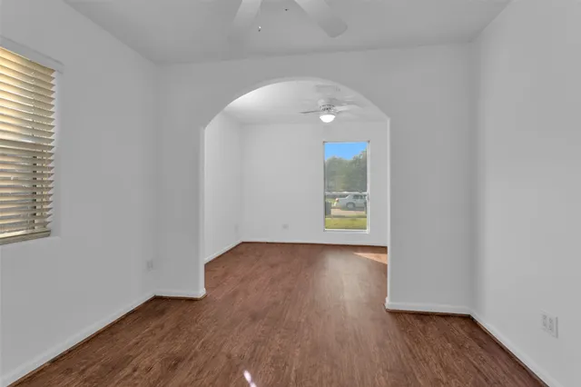 an empty room with a window