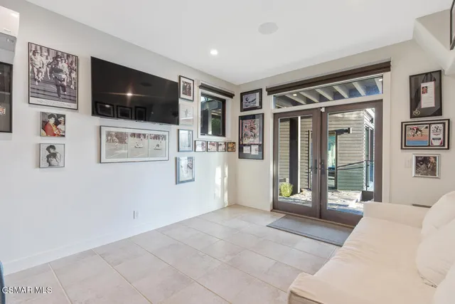 a view of a lake with a mountain