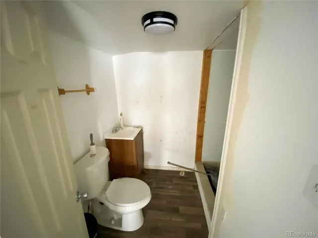 a view of small space with racks on the wall