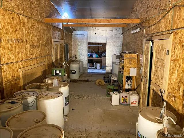 a view of a building with wooden floor