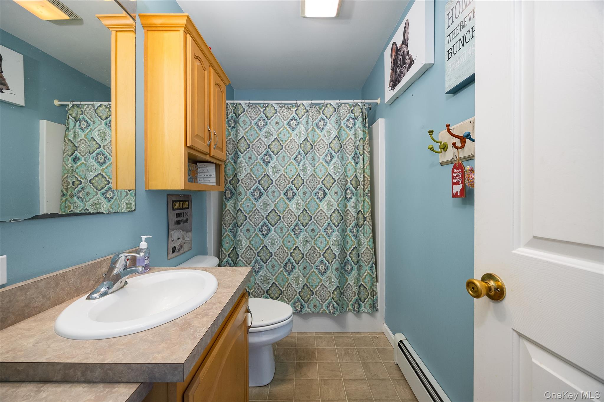 279 Milewood Road Millbrook, NY 12545 - Photo 15 of 33 a bathroom with a sink a toilet and shower curtain