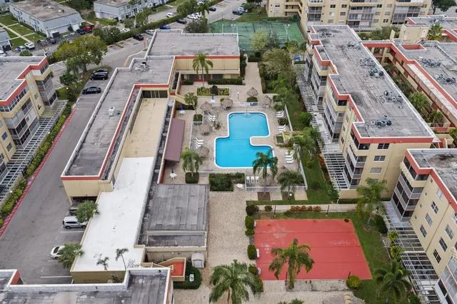 an aerial view of a city