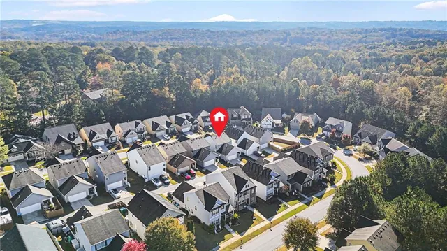 a view of fountain along with trees
