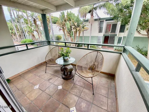 a view of an outdoor seating area