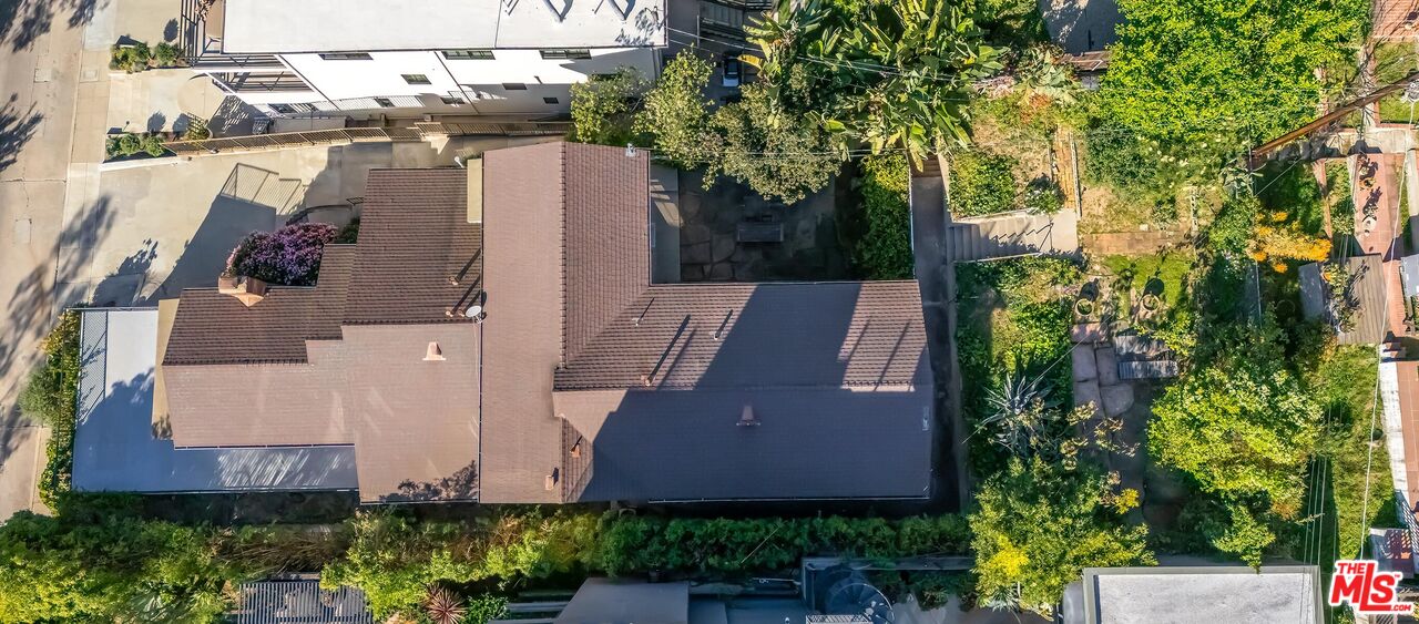 2106 Rockford Road Los Angeles, CA 90039 - Photo 14 of 66 an aerial view of a house with a yard and garden