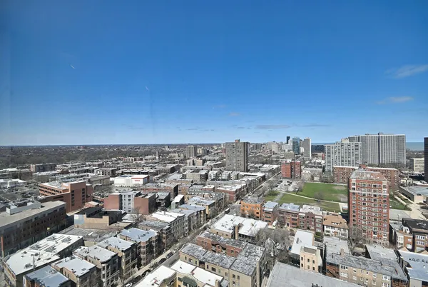 an aerial view of a city