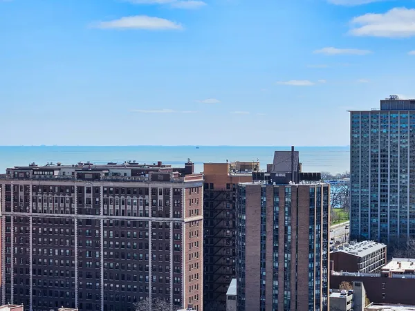 an aerial view of a city