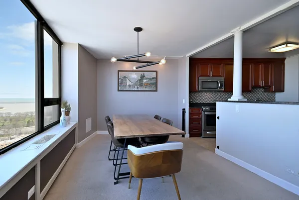 a room with furniture and a window