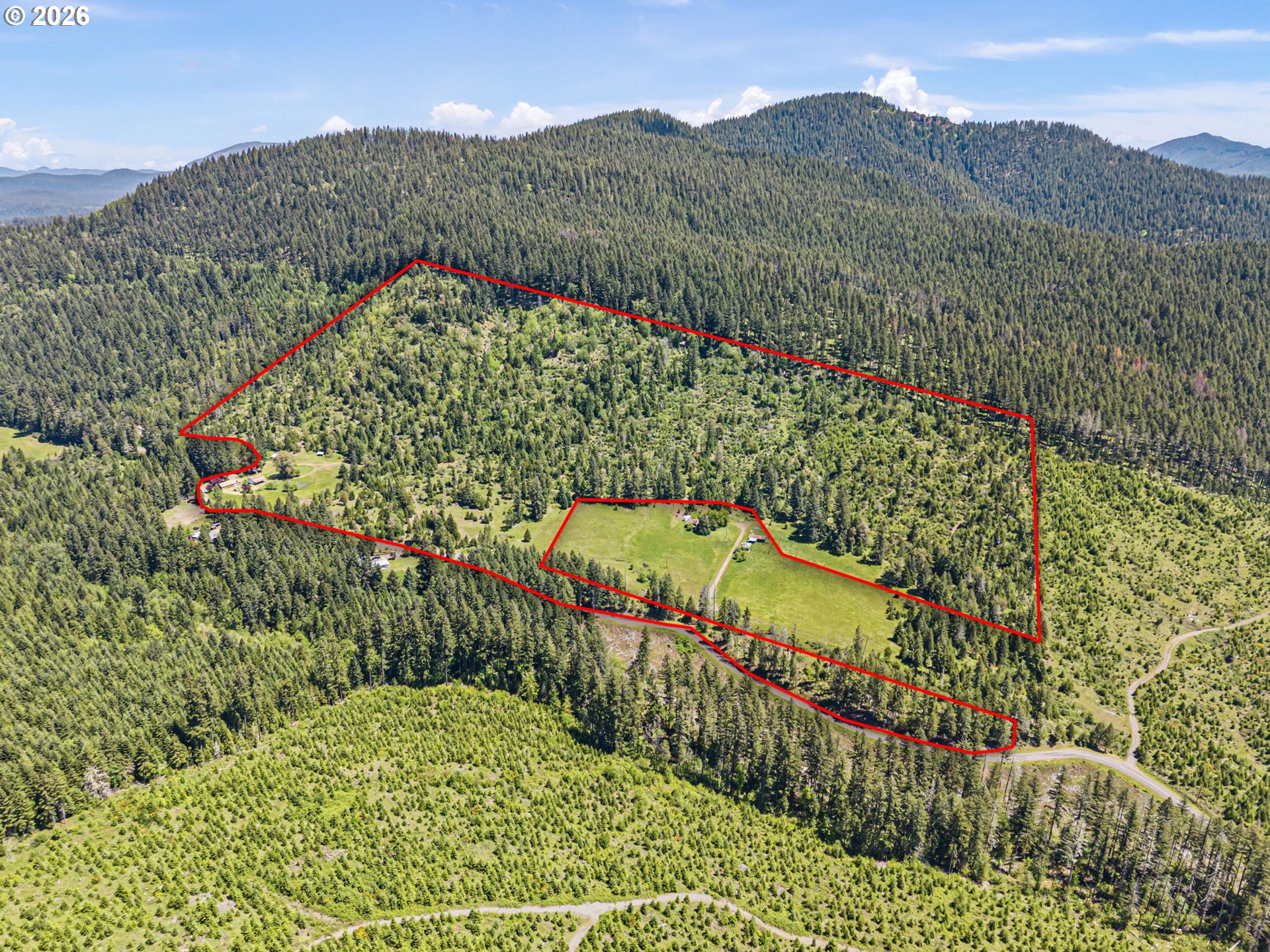 77521 Brock Road Oakridge, OR 97463 - Photo 2 of 48 a view of a lush green hillside and a houses