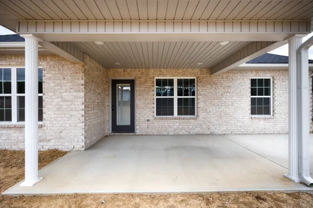 a view of front door of house