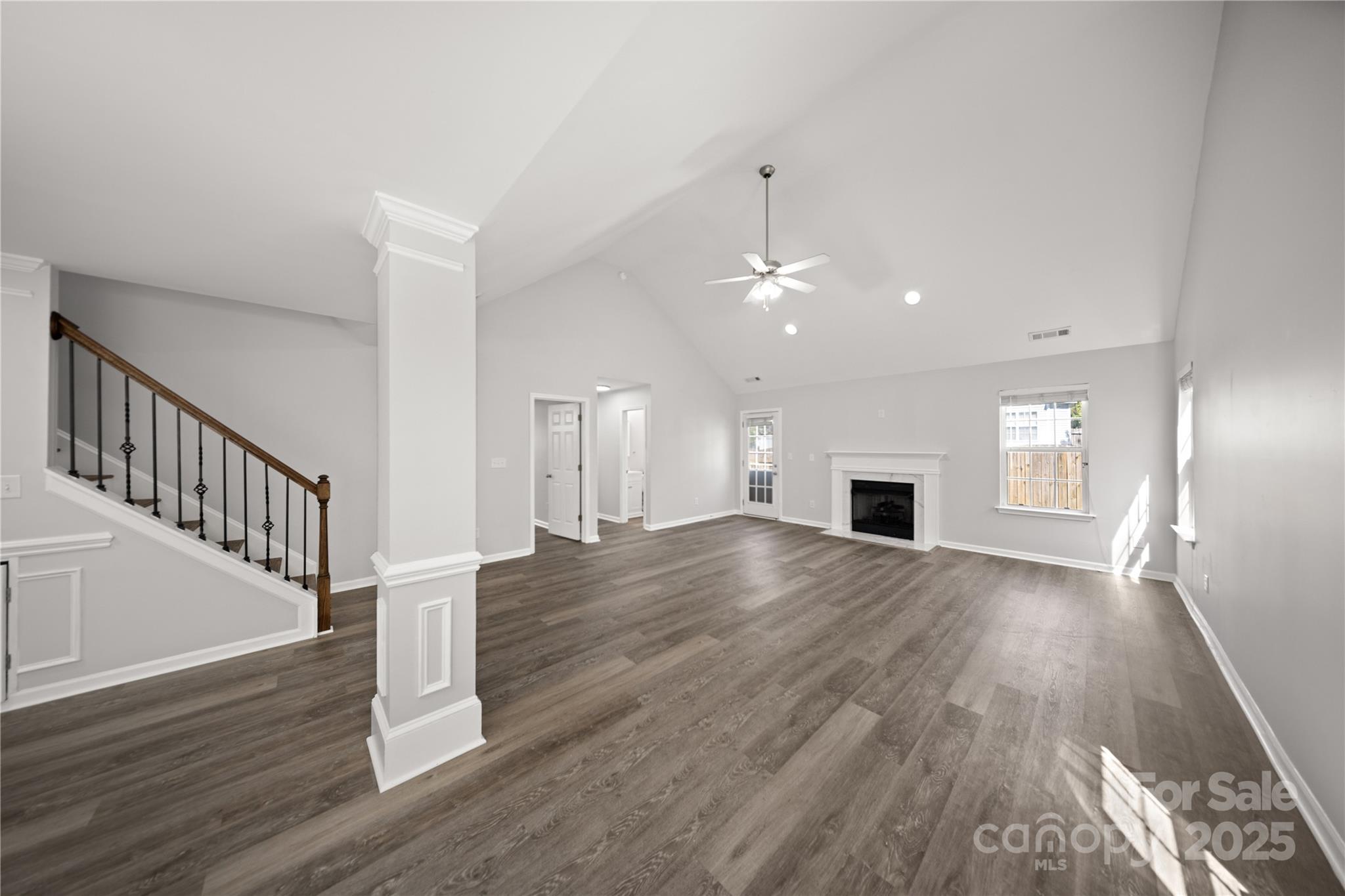 3056 Rocket Road Rock Hill, SC 29732 - Photo 5 of 33 a view of empty room with wooden floor and fireplace