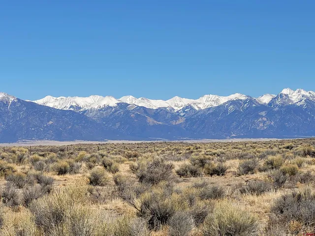 a view of an outdoor space and mountain view