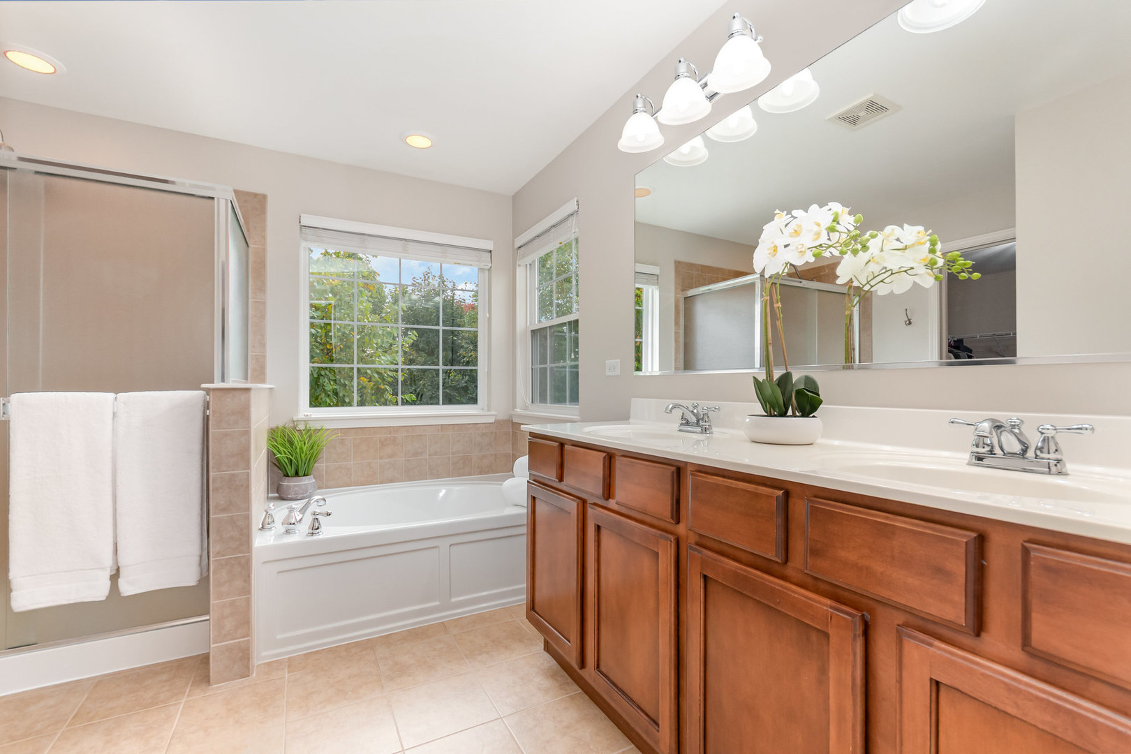 2576 Lyman Loop Yorkville, IL 60560 - Photo 29 of 52 a bathroom with a tub sink and mirror