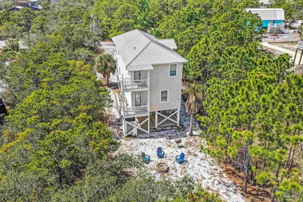 an aerial view of multiple house