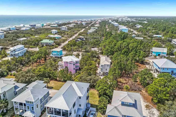 an aerial view of multiple house