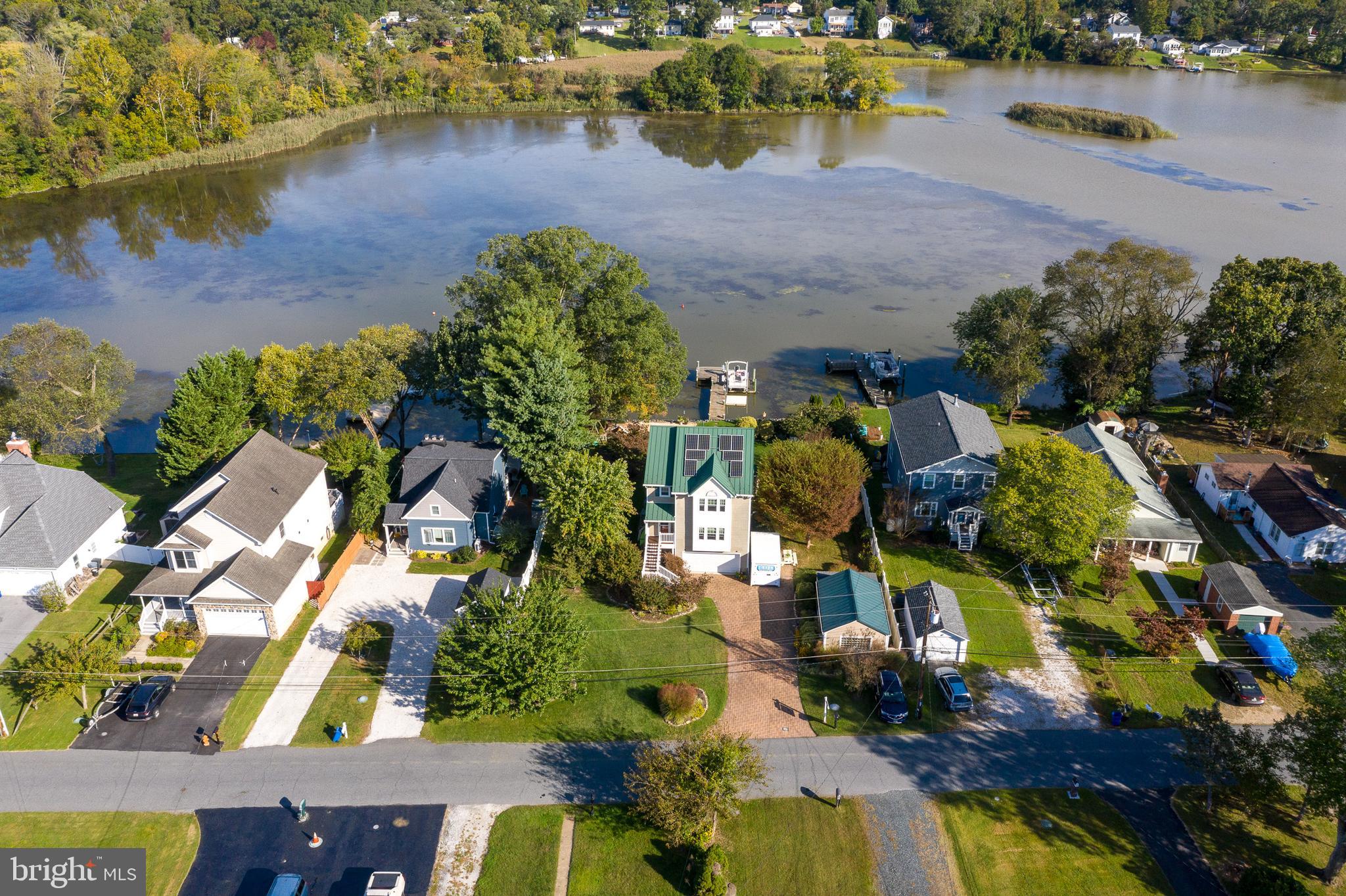 11104 Bird River Grove Road White Marsh, MD 21162 - Photo 37 of 48 an aerial view of residential houses with outdoor space and lake view