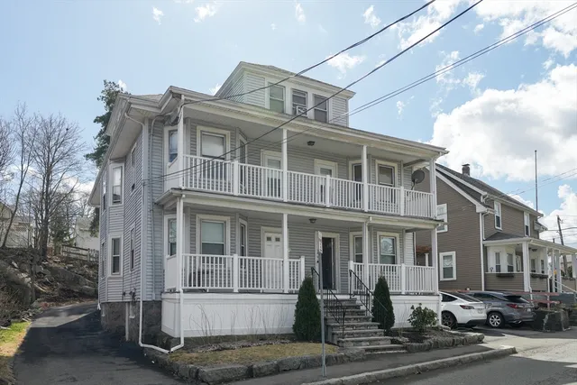 a front view of a house