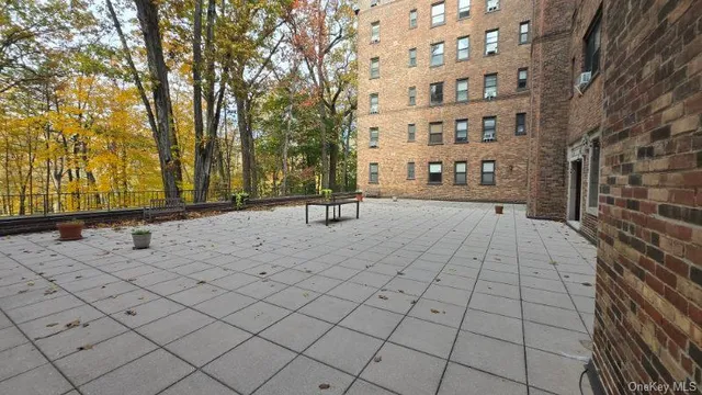a view of a pathway with a building