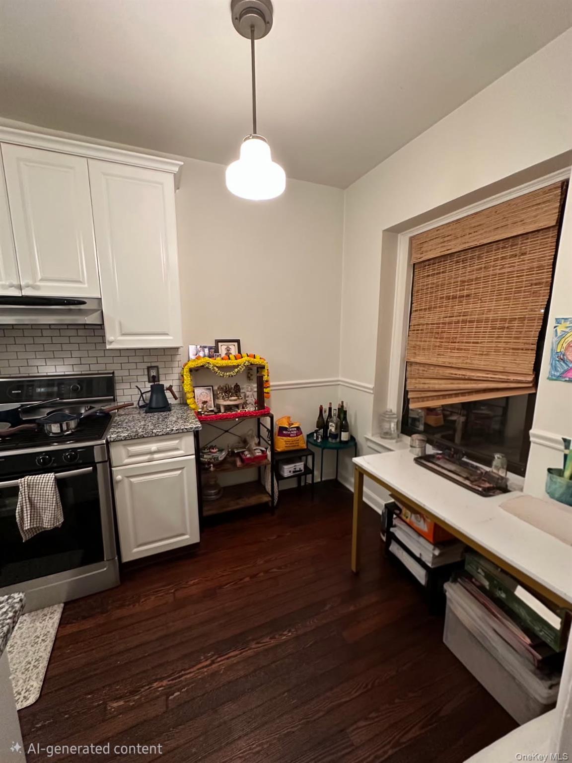143 Garth Road, Unit 1J Scarsdale, NY 10583 - Photo 10 of 24 a kitchen with a stove a sink and a refrigerator