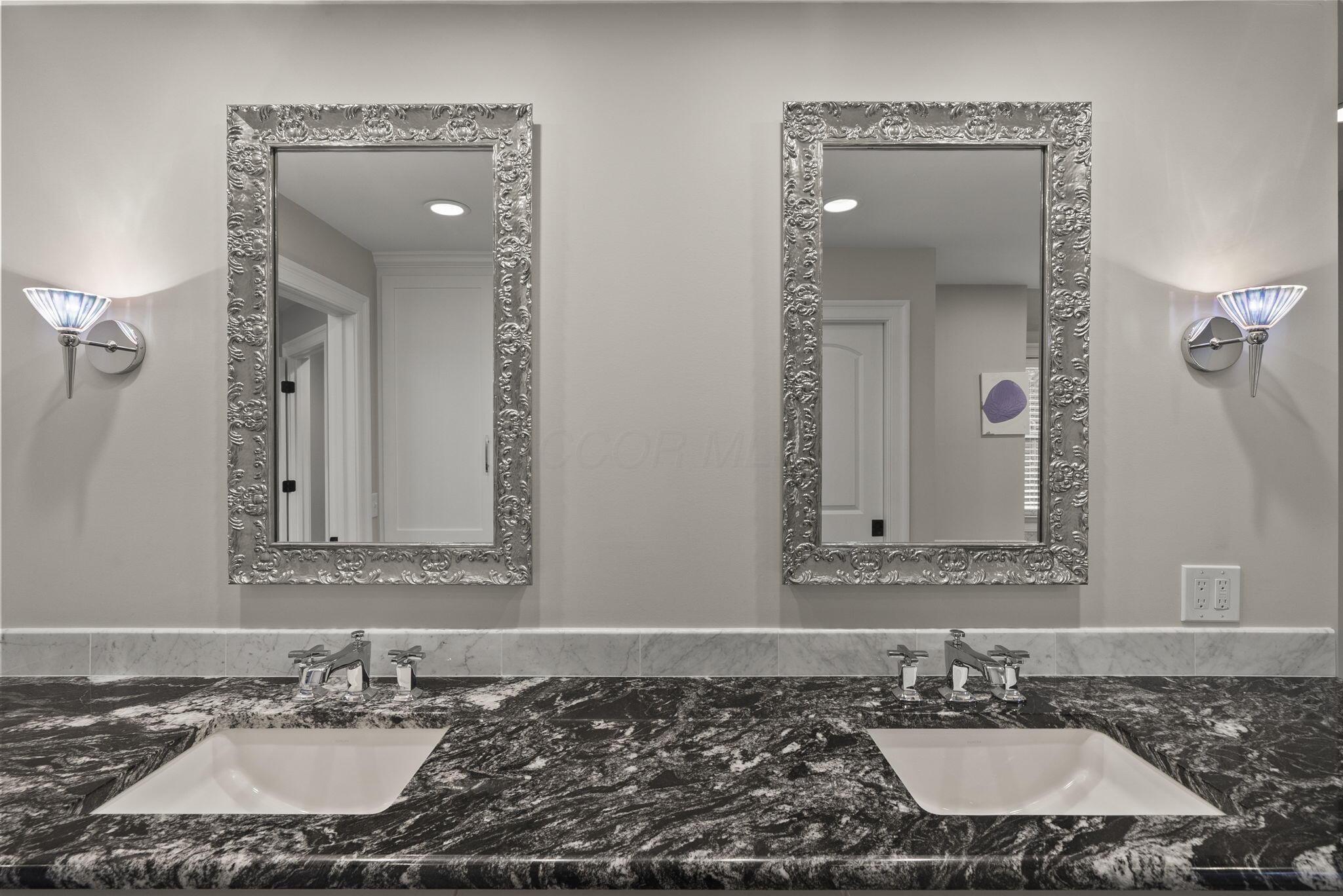 1851 Berkshire Road Columbus, OH 43221 - Photo 35 of 125 Primary bath, double vanity with granite counter tops.