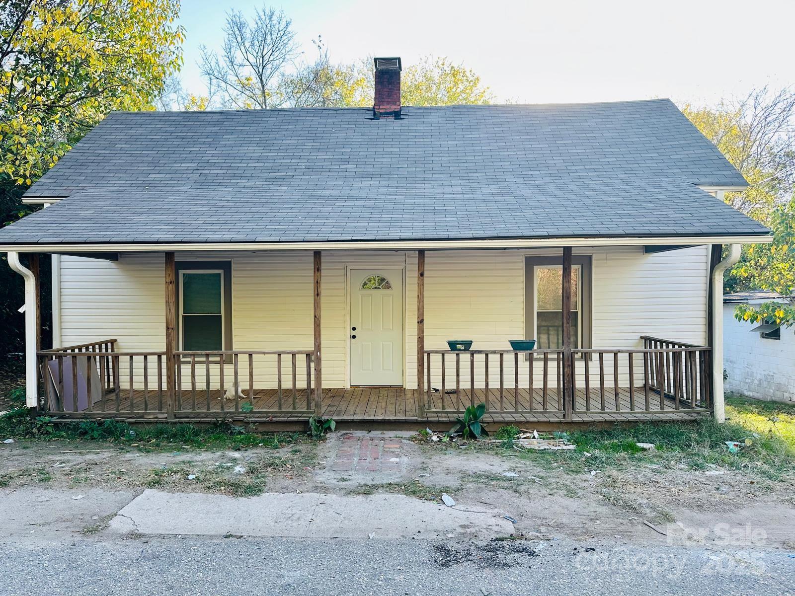 a front view of a house
