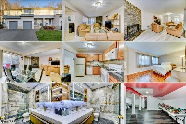 a view of multiple houses with a patio