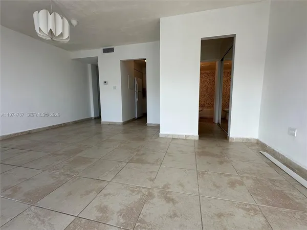 a view of an empty room and a gallery