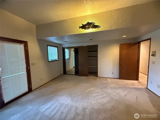 a view of a living room with furniture