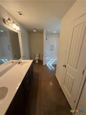 an empty room with a closet