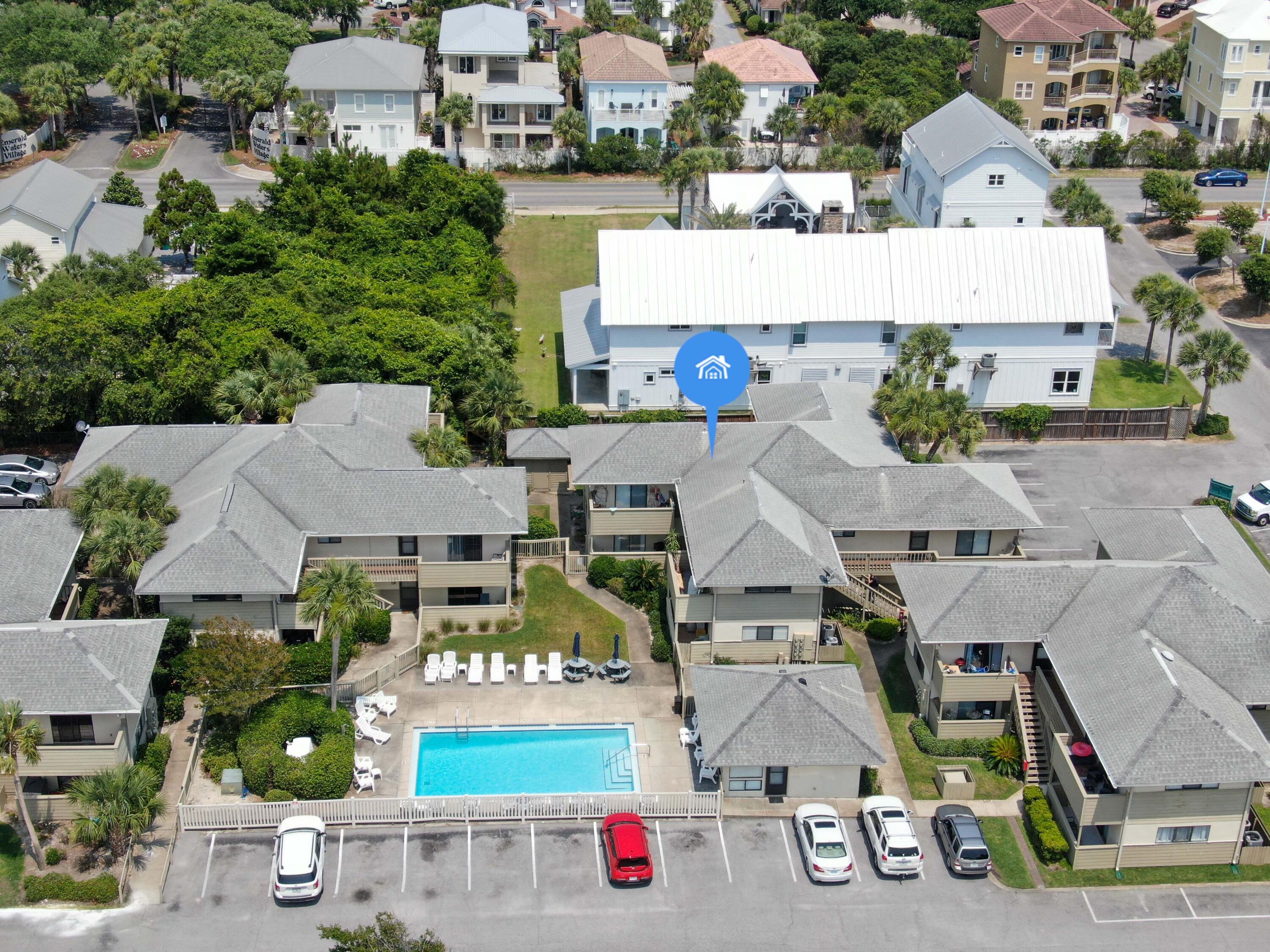 64 Cross Creek Road, Unit 11 Miramar Beach, FL 32550 - Photo 16 of 20 an aerial view of residential houses with outdoor space